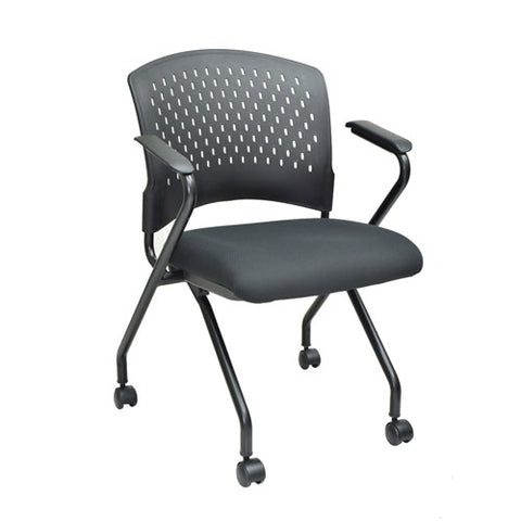 Move Series Chair Black Seat Plastic Back With Arms