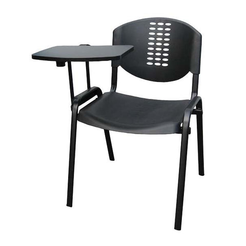 Sim - Plastic Seat & Back 4 Leg Black (TableT Arm)