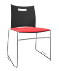 UNO Visitor Chair Plastic Back Upholstered Seat