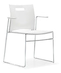 UNO Visitor Plastic with Arm Chair white
