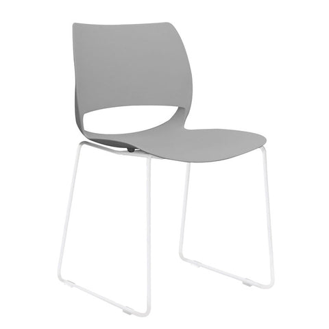 Vogue Range Plastic Seat White Sled Frame |