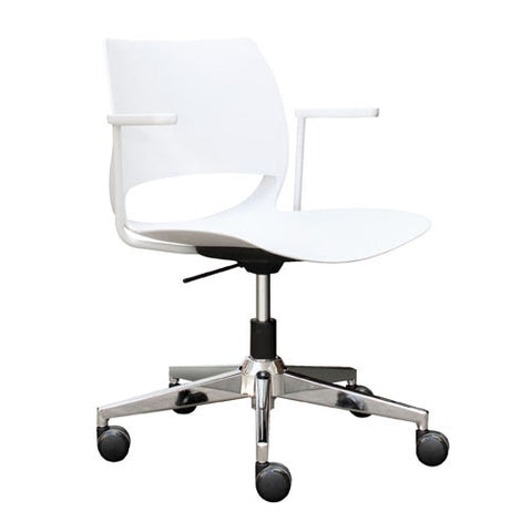 Vogue Range Swivel Chair White Arm