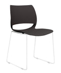 Vogue Range Plastic Seat White Sled Frame 