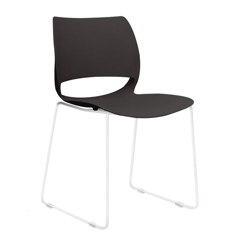 Vogue Range Plastic Seat White Sled Frame 
