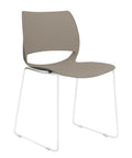 Vogue Range Plastic Seat White Sled Frame 