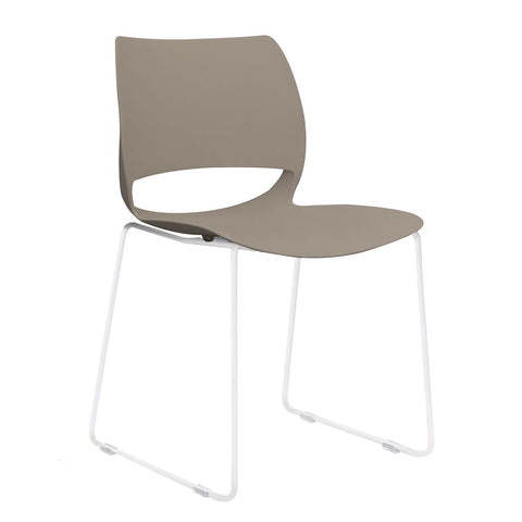 Vogue Range Plastic Seat White Sled Frame 