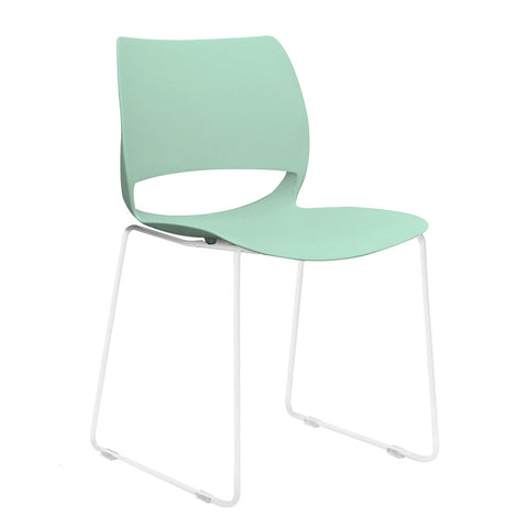 Vogue Range Plastic Seat White Sled Frame 