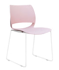 Vogue Range Plastic Seat White Sled Frame 