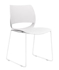 Vogue Range Plastic Seat White Sled Frame 