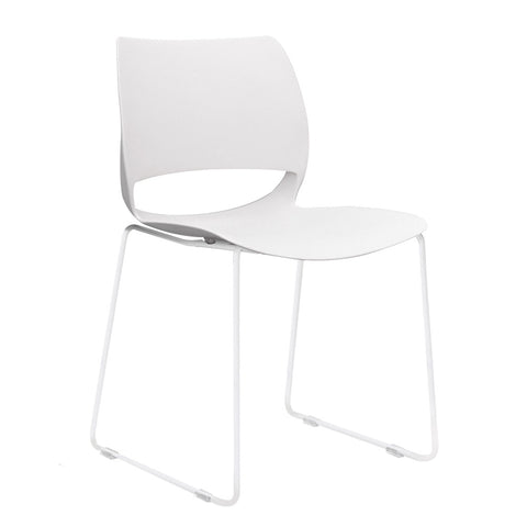 Vogue Range Plastic Seat White Sled Frame 
