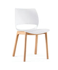 Vogue Range Plastic Seat with Wooden Frame